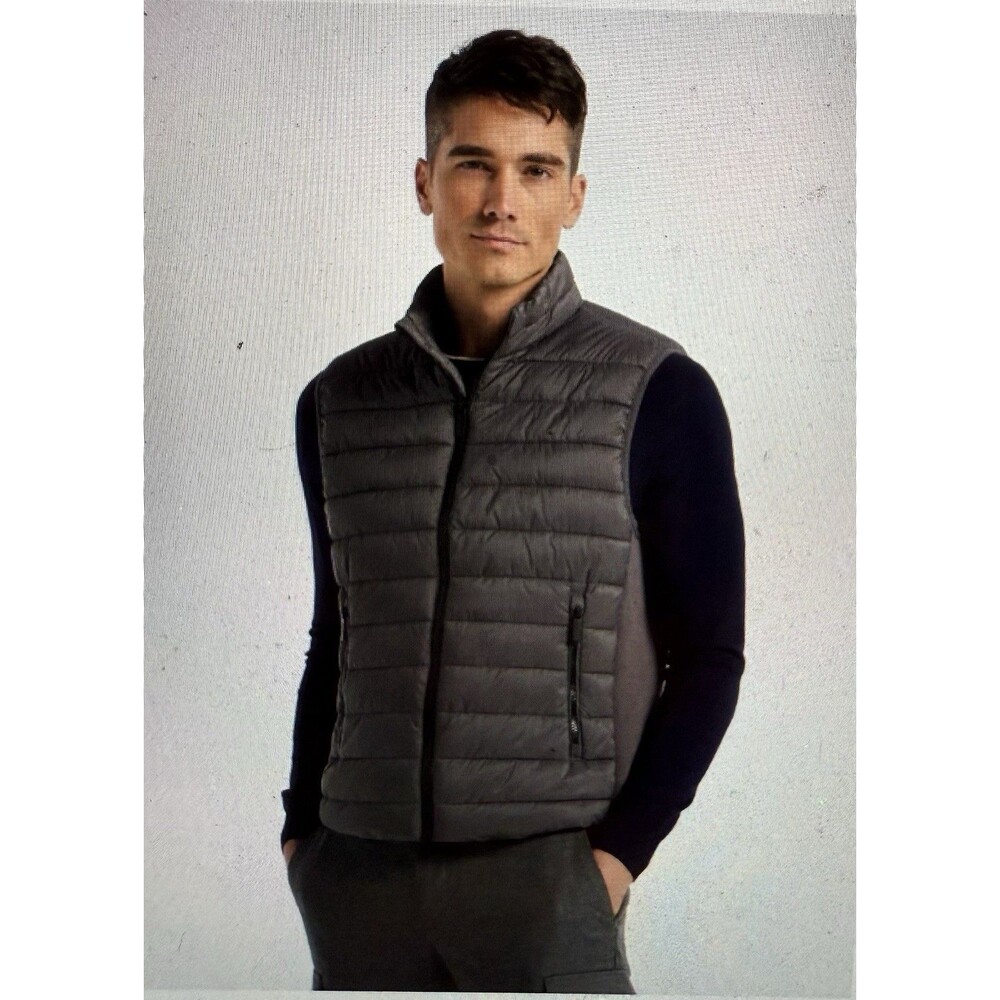 Perry Ellis Hooded Puffer Vest Men Size M